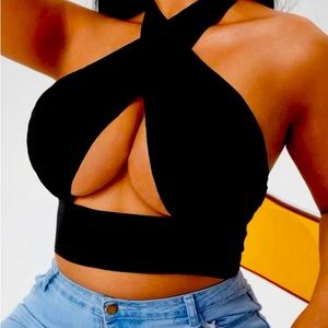 Plus size interchangeable halter top